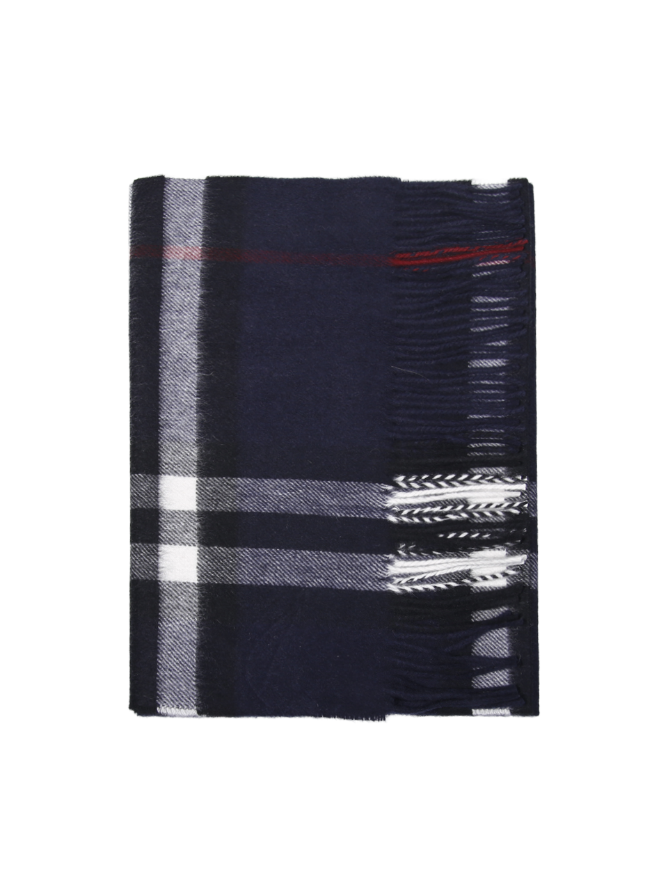 DONNA BURBERRY SCIARPA BLU IN CASHMERE 