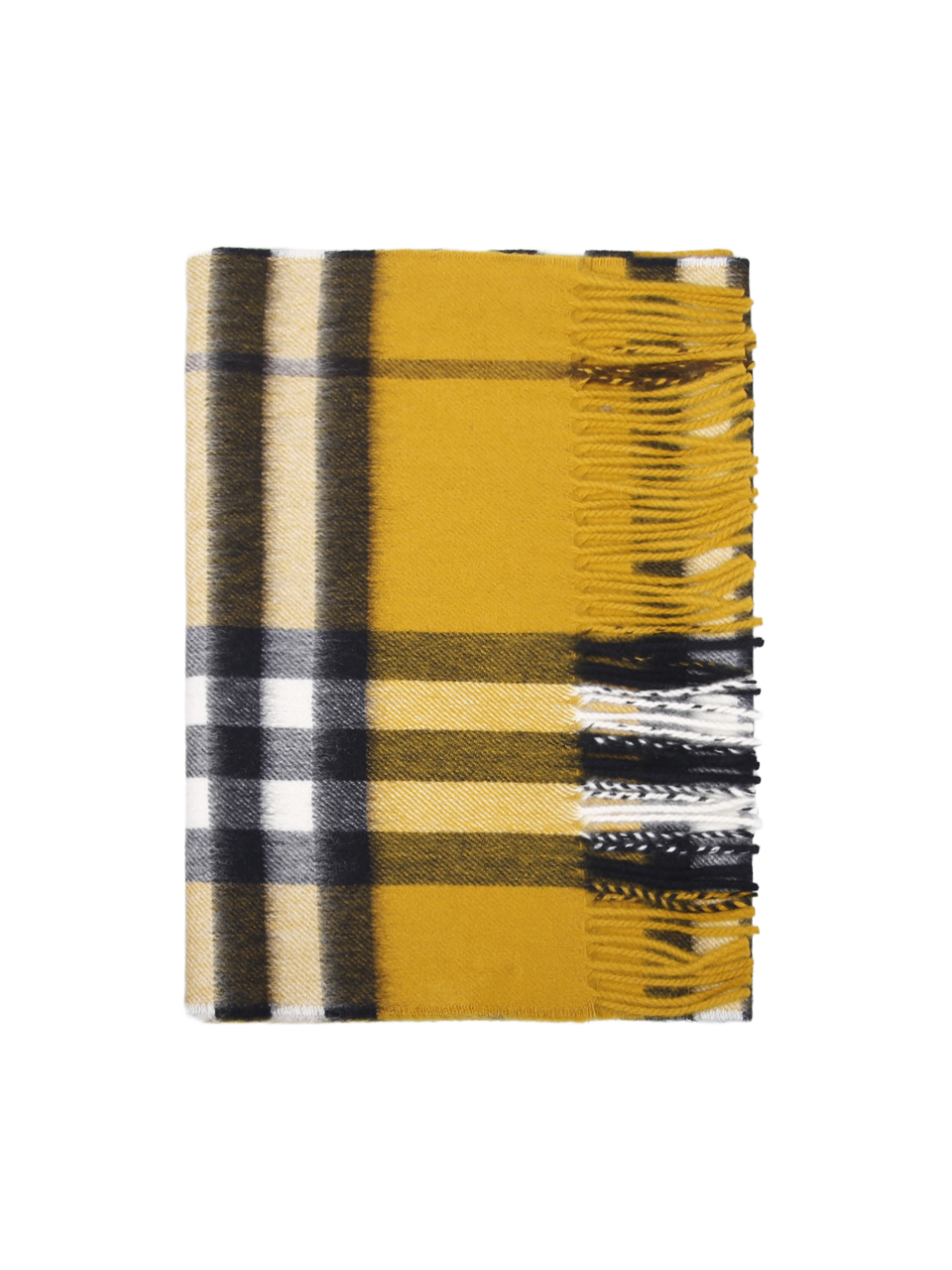 WOMAN BURBERRY YELLOW CASHMERE SCARF