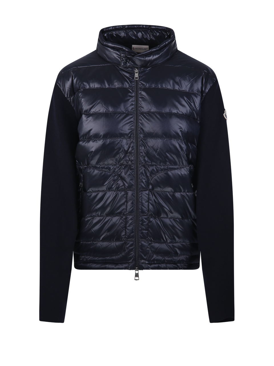 MEN MONCLER BLUE VIRGIN WOOL CARDIGAN