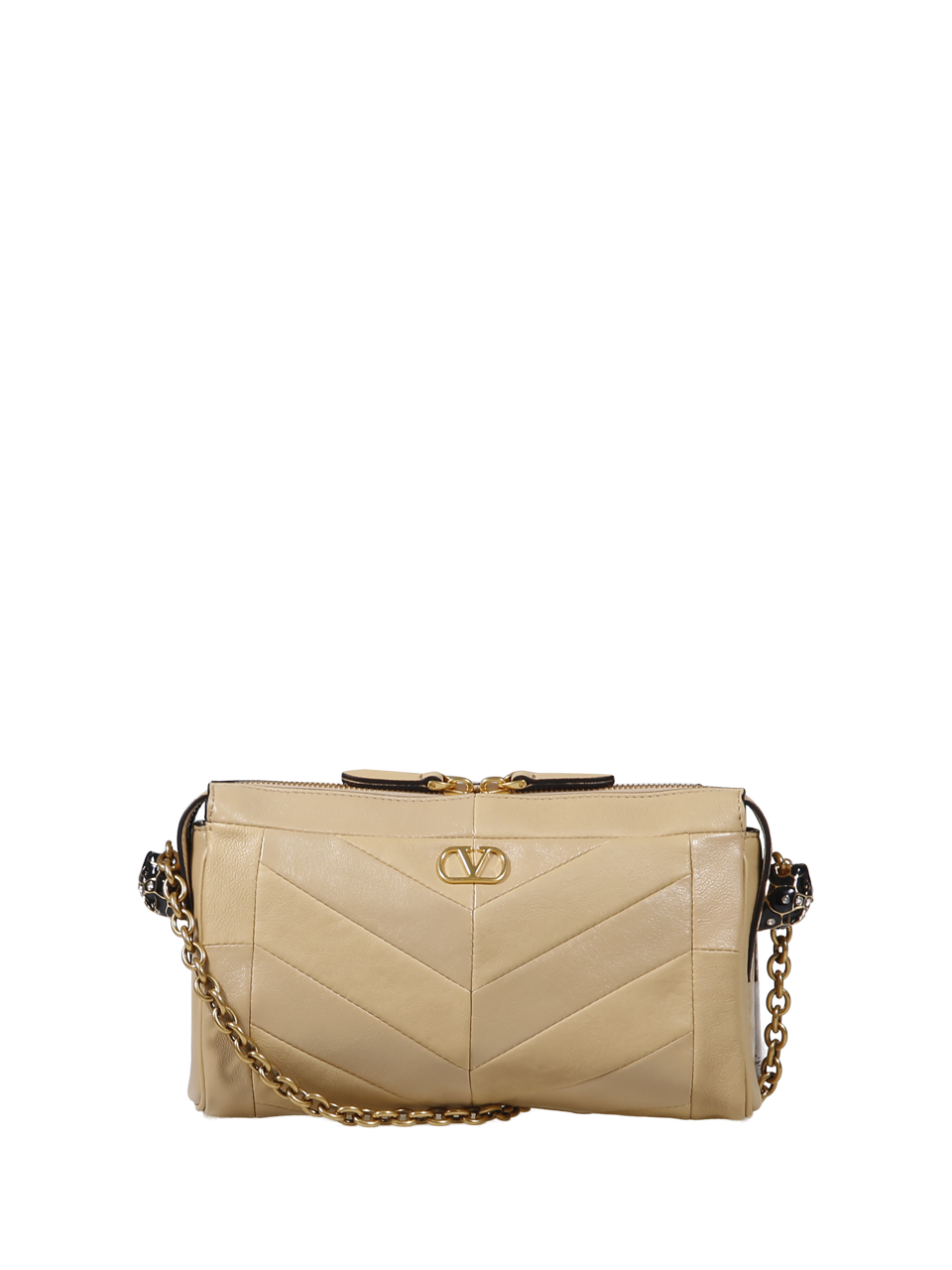 WOMAN VALENTINO GARAVANI NUDE LAMB LEATHER SMALL SHOULDER BAG PANTHEA