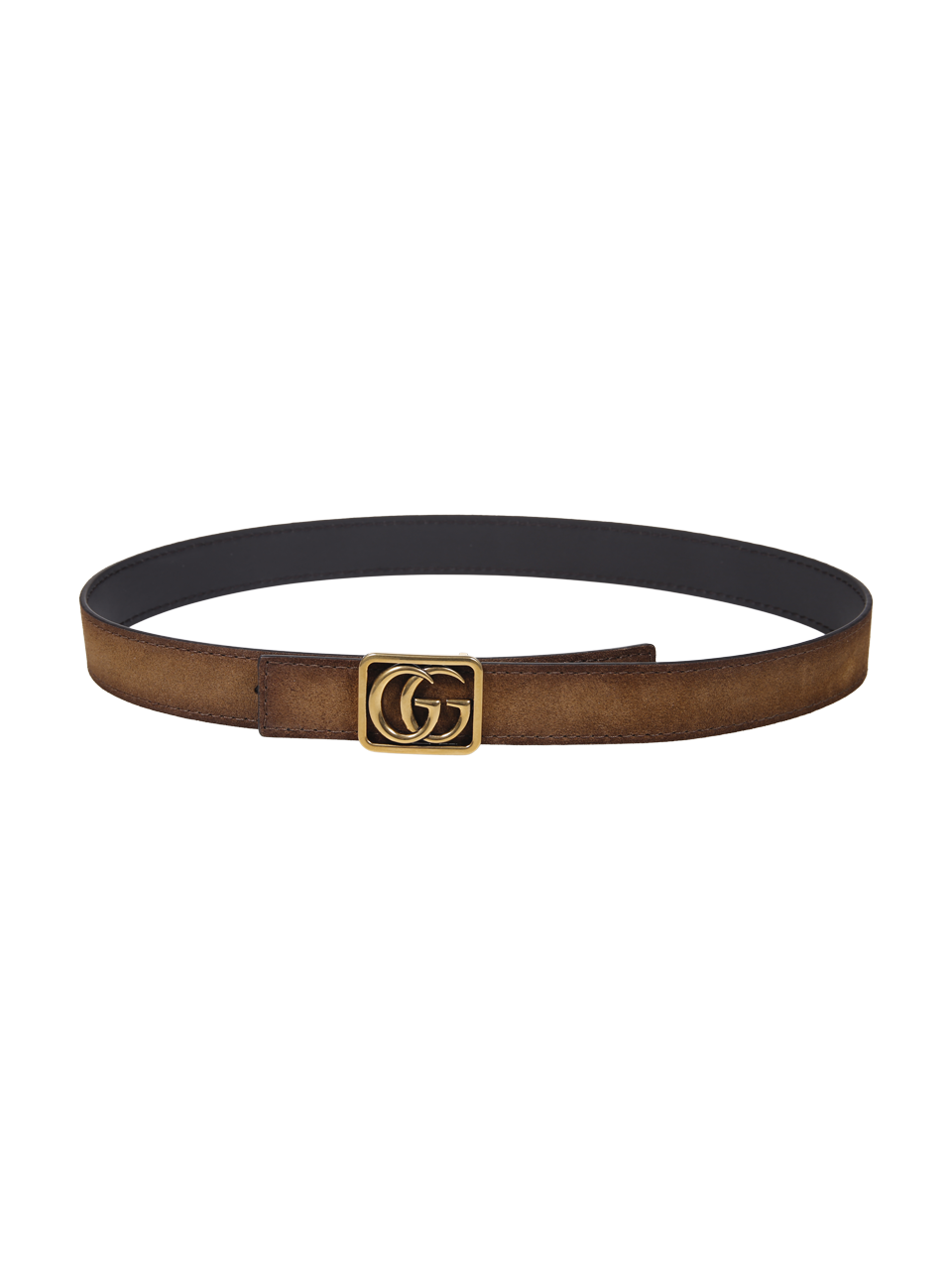 MEN GUCCI BROWN CALF SKIN BELT 