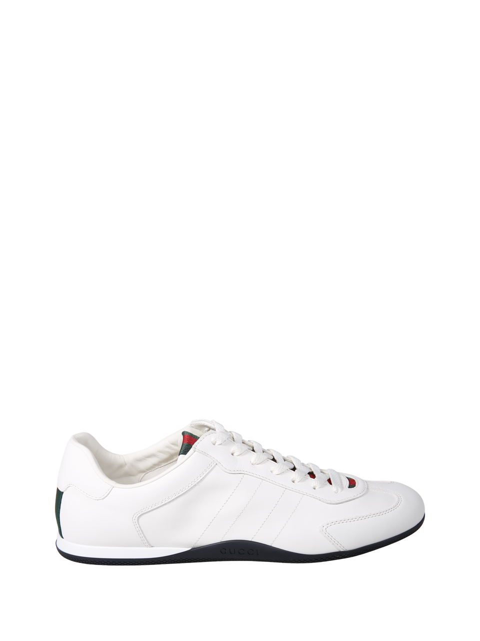 MEN GUCCI WHITE CALF SKIN SHIFT SNEAKER
