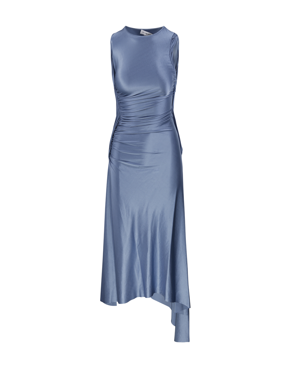 DONNA VICTORIA BECKHAM ABITO IN VISCOSA BLU SENZA MANICHE 