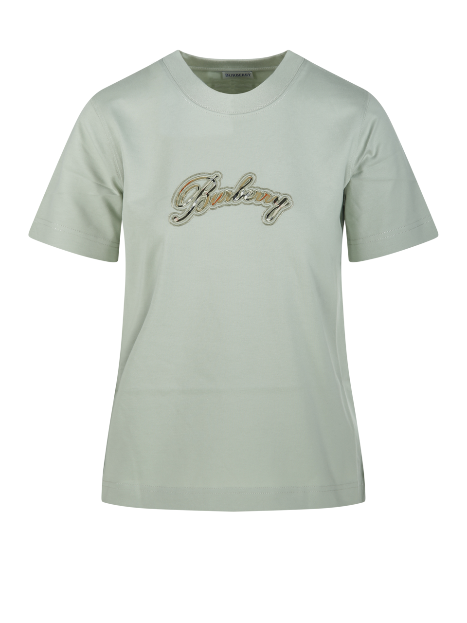 WOMAN BURBERRY LIGHT GREEN COTTON FRANKIE BBY T-SHIRT