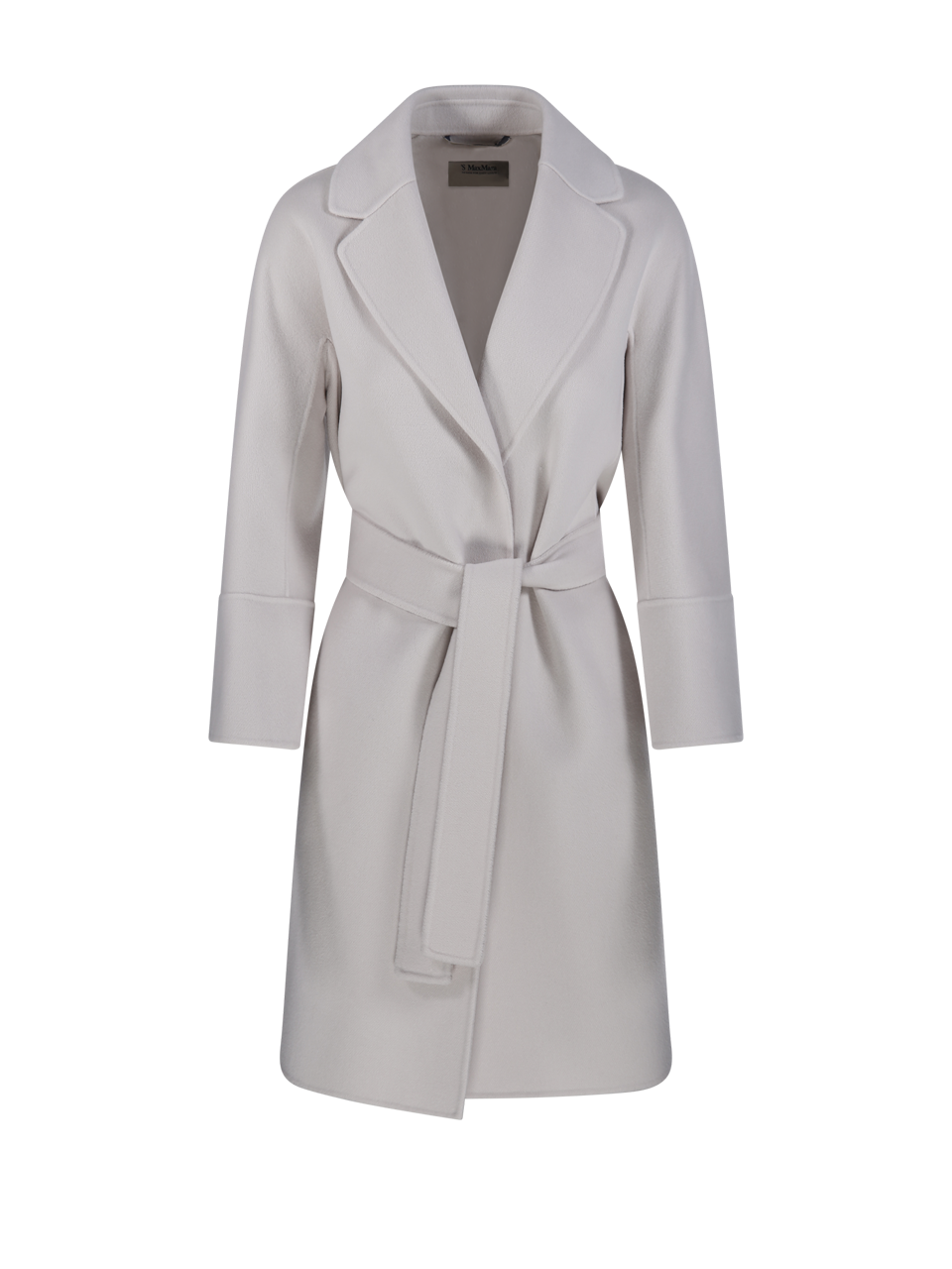 WOMAN MAXMARA S LIGHT BEIGE VIRGIN WOOL ARONA COAT