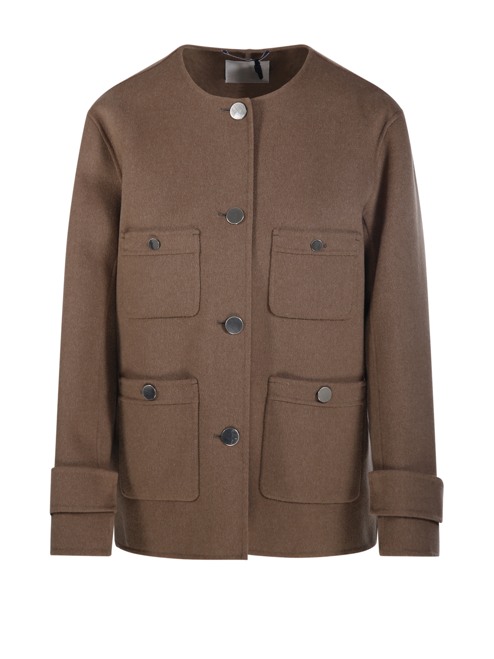 WOMAN MAXMARA S BROWN VIRGIN WOOL ALBA COAT