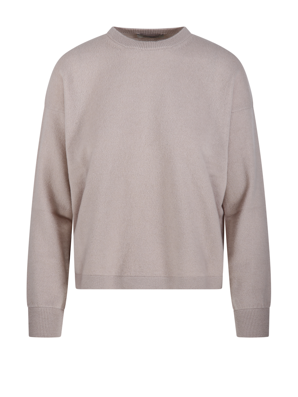 WOMAN MAXMARA S PINK VIRGIN WOOL NEBBIE ROUND NECK SWEATER