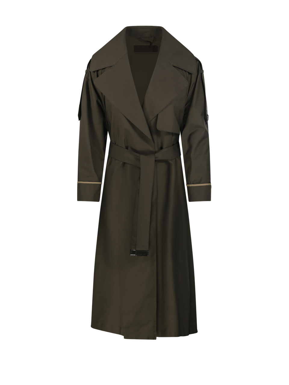 WOMAN MAXMARA THE CUBE GREEN COTTON UTRENCH TRENCH