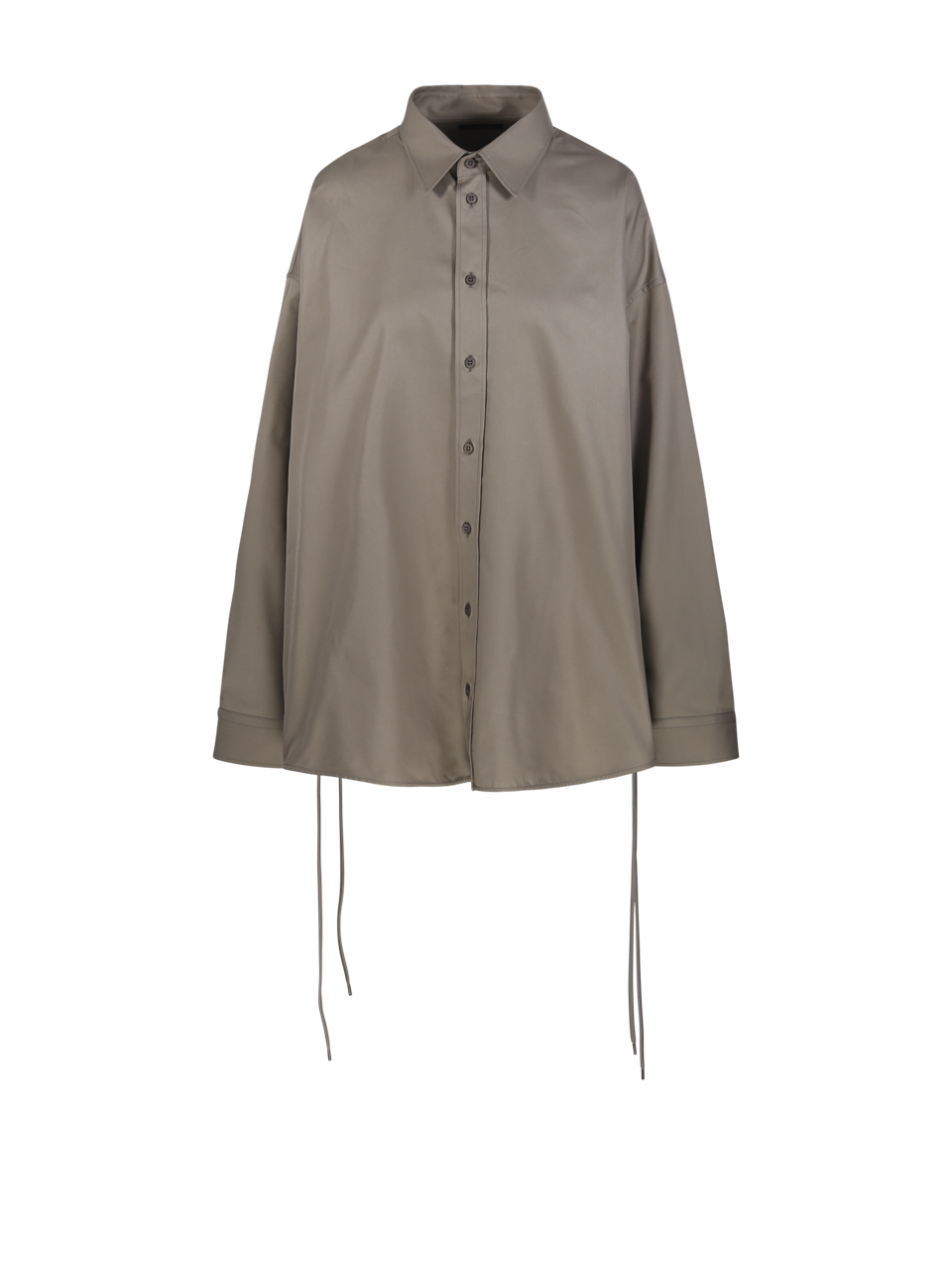 WOMAN BALENCIAGA BEIGE COTTON LACE-UP SHIRT
