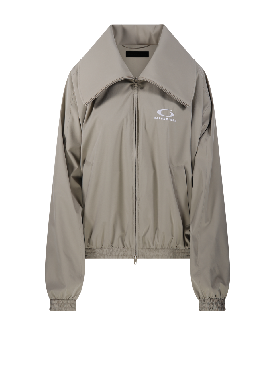 WOMAN BALENCIAGA BEIGE POLYESTER HIGH COLLAR JACKET