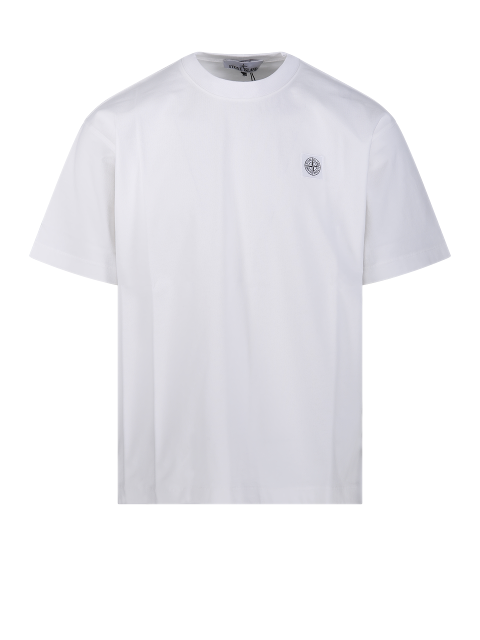 MEN STONE ISLAND WHITE COTTON T-SHIRT SS
