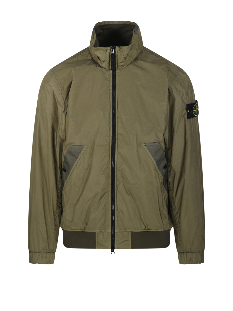 MEN STONE ISLAND GREEN POLYESTER JACKET