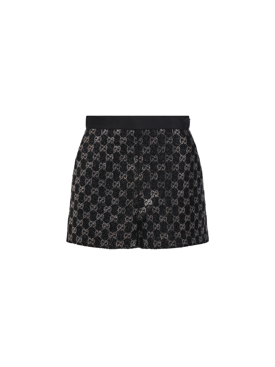 WOMAN GUCCI BLACK VISCOSE SHORTS