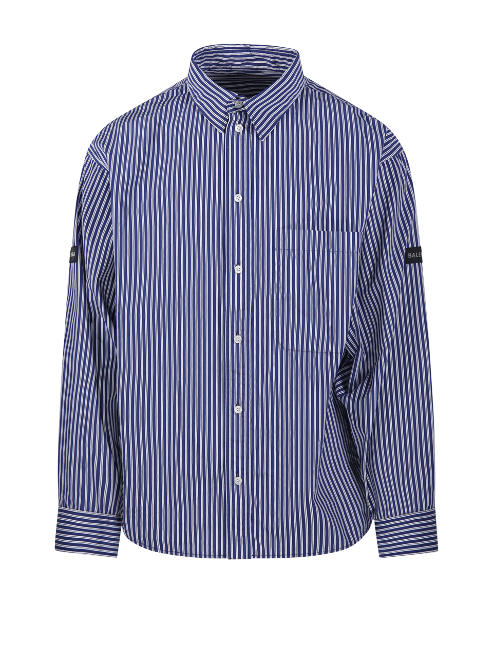 MEN BALENCIAGA BLUE COTTON OVERSIZED SHIRT