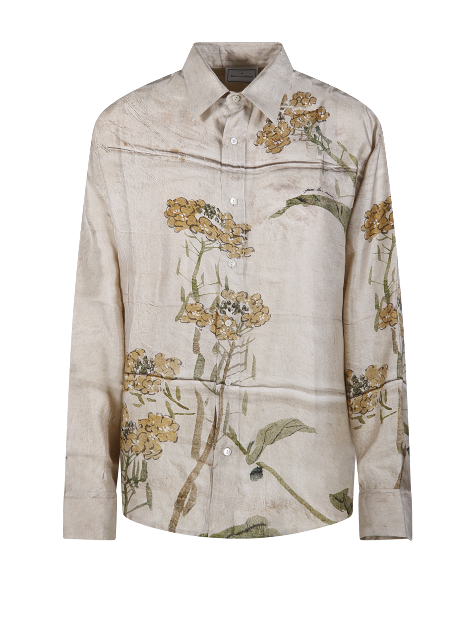 WOMAN PIERRE LOUISE MASCIA NUDE SILK ALOE LONGSLEEVE SHIRT