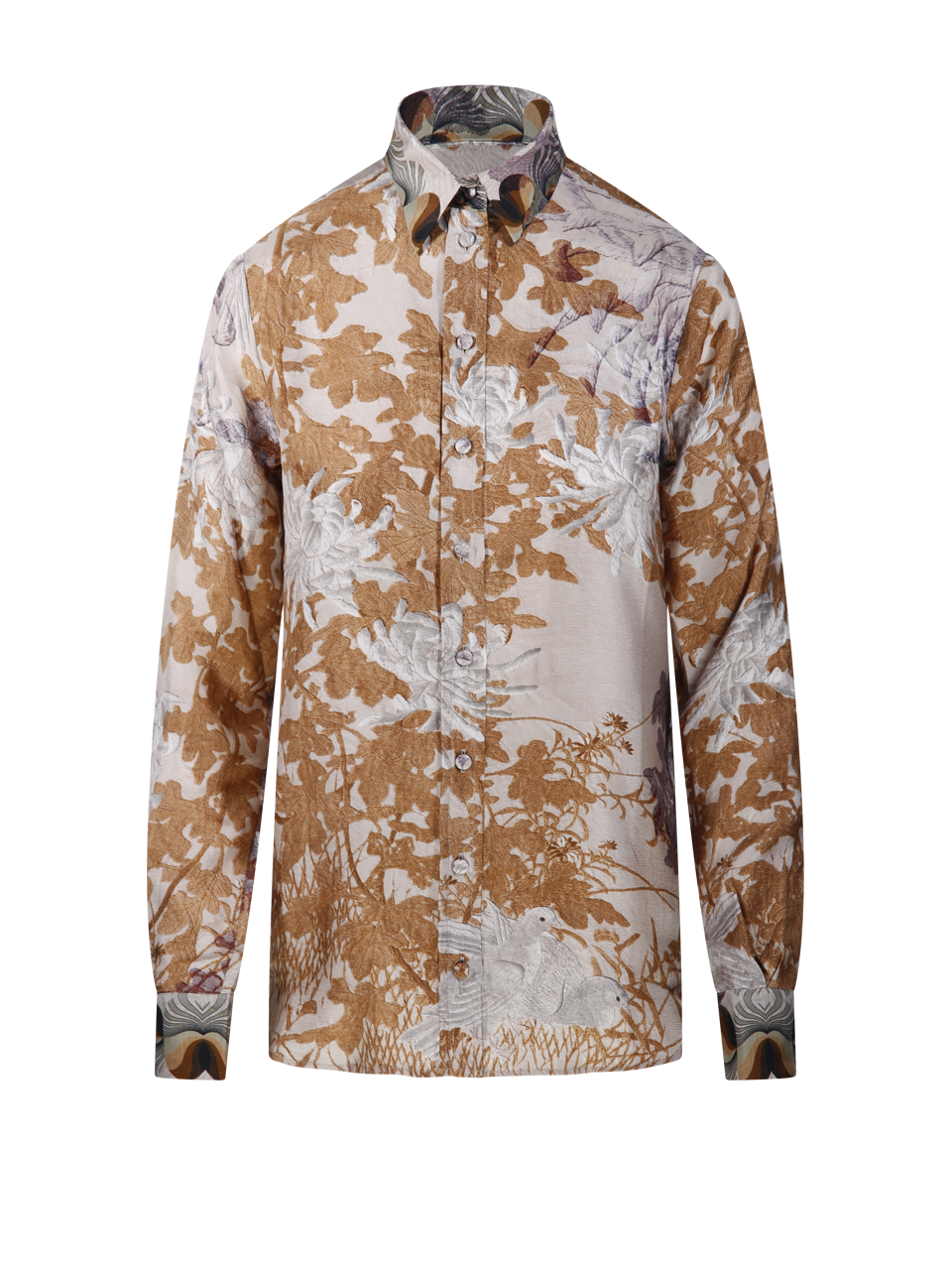 WOMAN PIERRE LOUISE MASCIA NUDE SILK ALOE LONGSLEEVE SHIRT