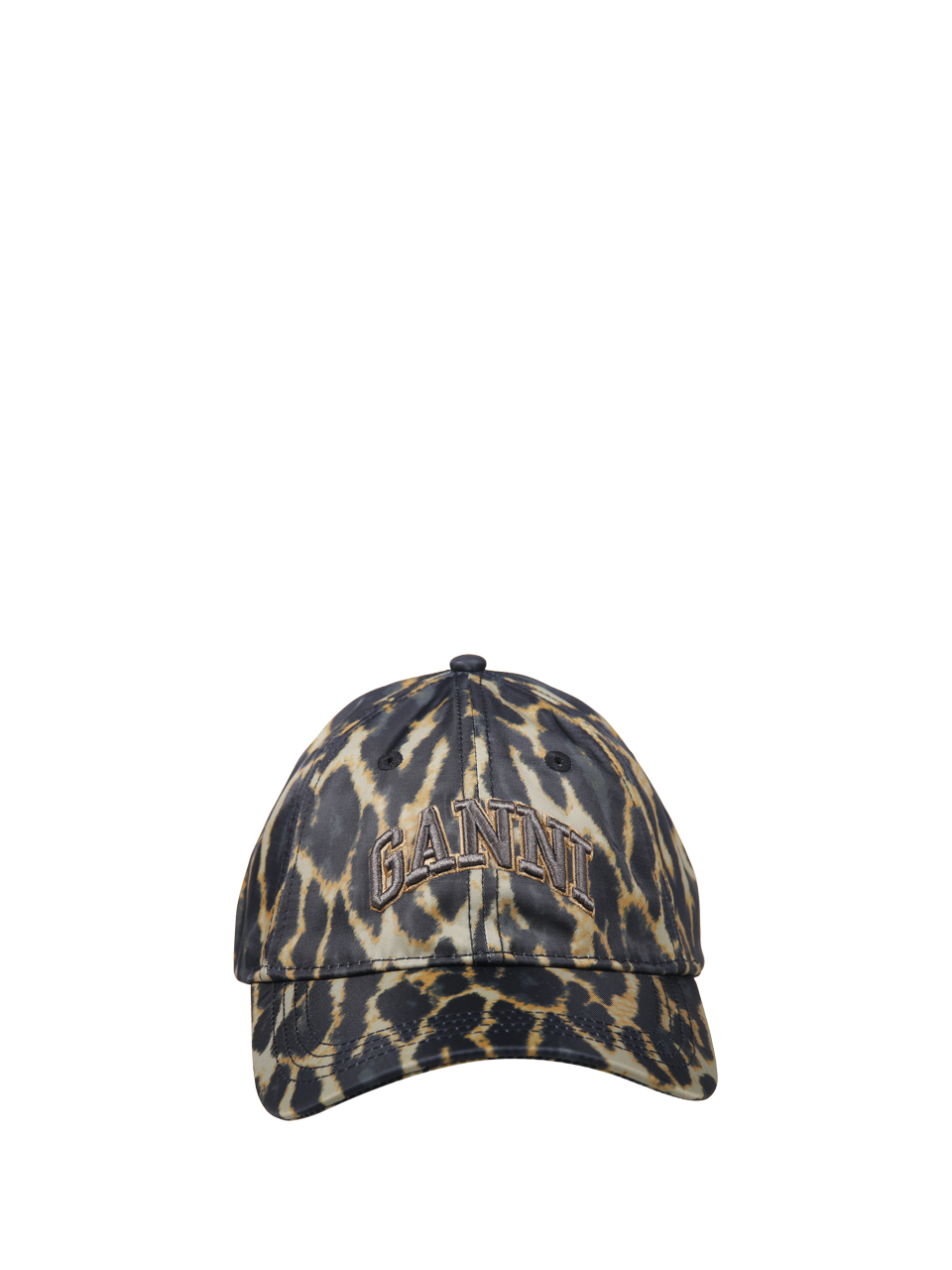 WOMAN GANNI BROWN RECYCLED POLYESTER PRINTED NYLON CAP
