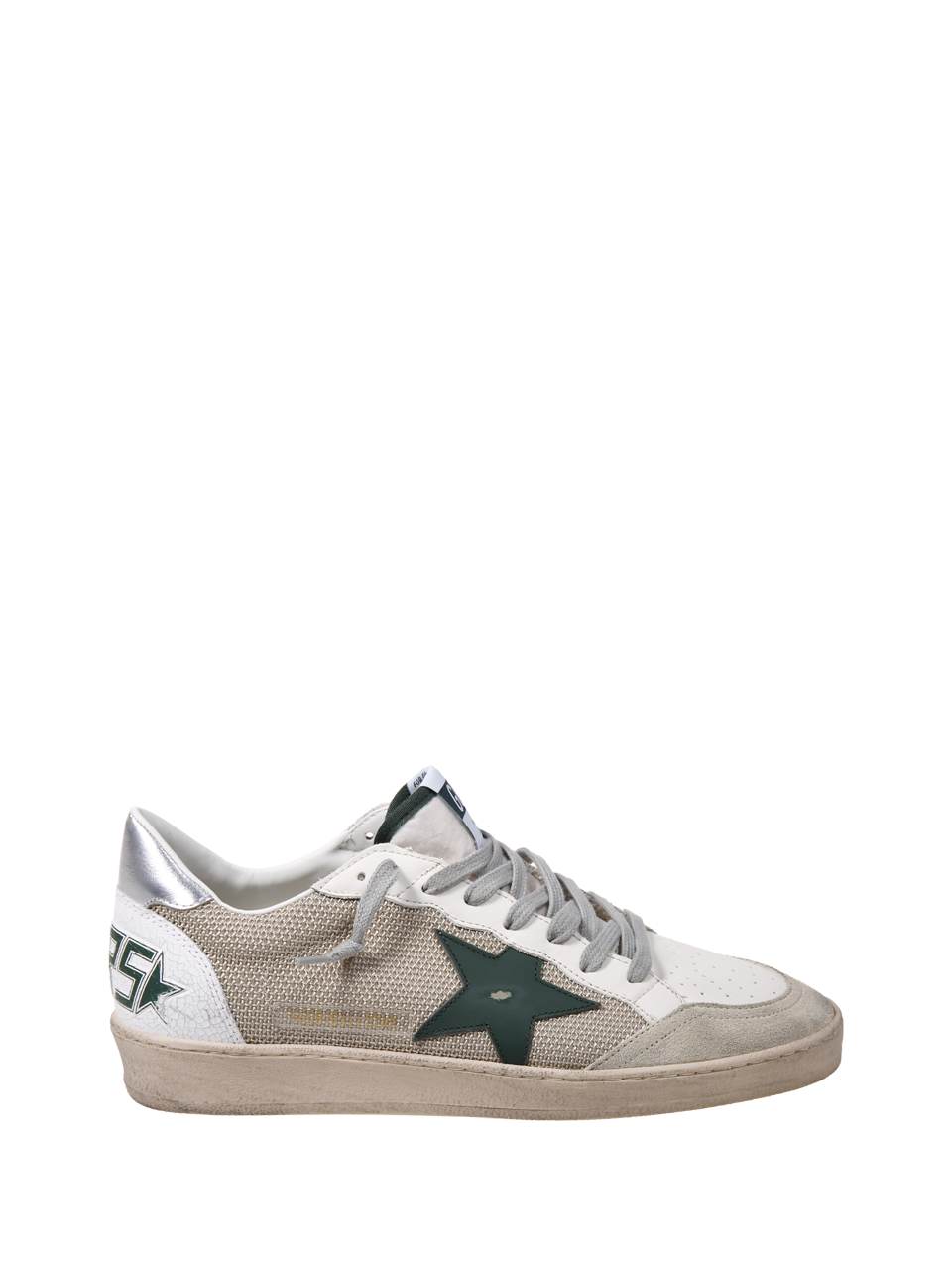 MEN GOLDEN GOOSE WHITE LEATHER BALLSTAR SNEAKERS 