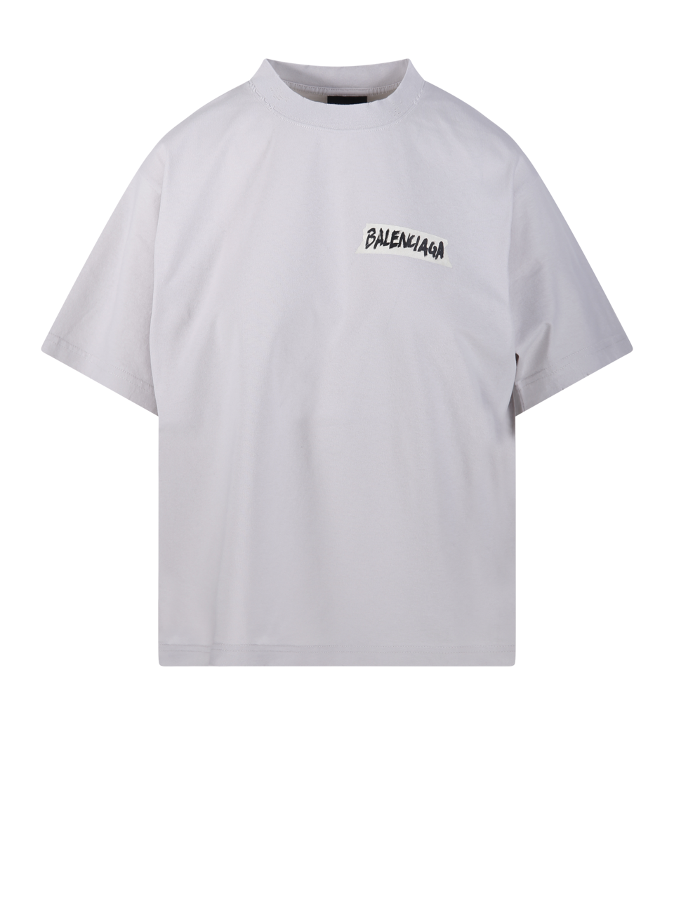 WOMAN BALENCIAGA WHITE COTTON MEDIUM FIT T-SHIRT