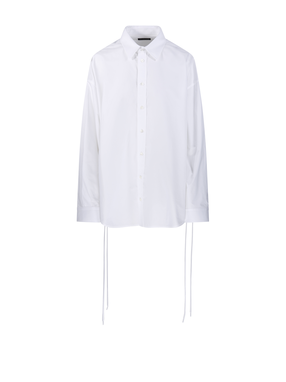 DONNA BALENCIAGA CAMICIA LACE-UP IN COTONE BIANCO 