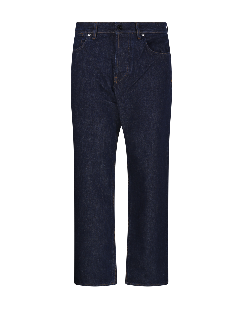 MEN STONE ISLAND BLUE COTTON LOOSE JEANS