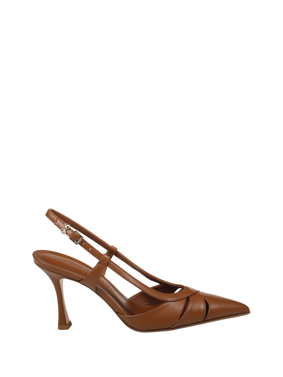 WOMAN SERGIO LEVANTESI BROWN LEATHER EDDA6 SLINGBACK