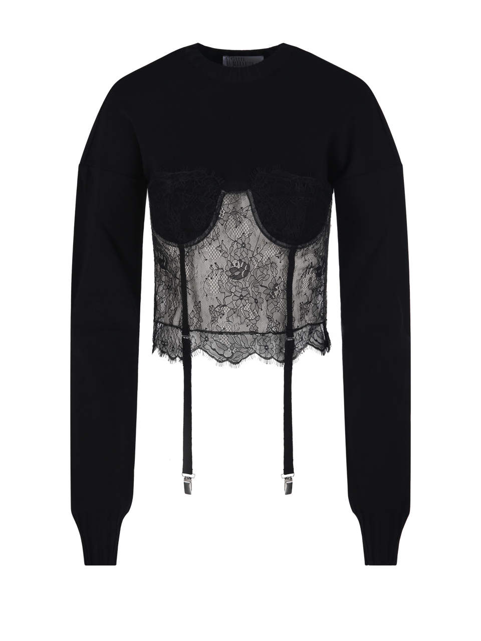 WOMAN GIUSEPPE DI MORABITO BLACK VISCOSE SWEATER