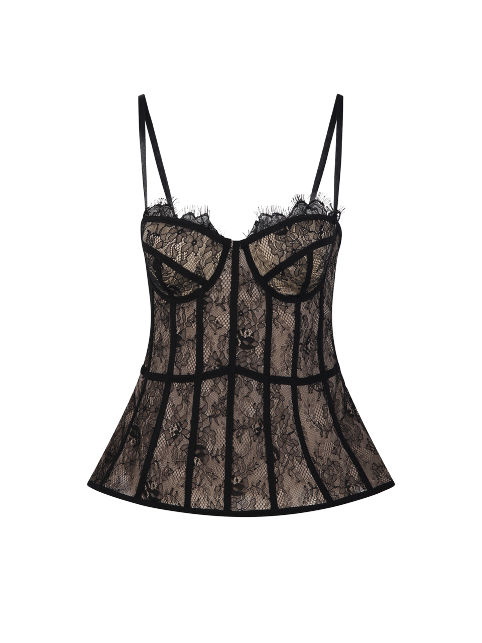 WOMAN GIUSEPPE DI MORABITO BLACK POLYESTER BUSTIER