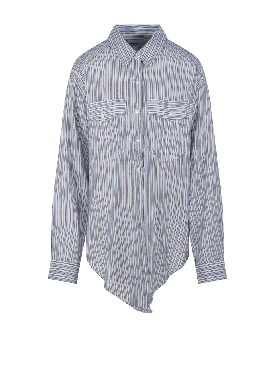 DONNA MARANT ETOILE CAMICIA NATH GC IN COTONE BLU