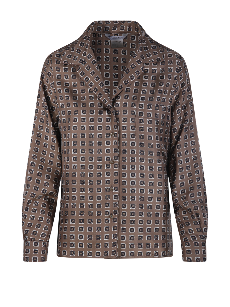 WOMAN MAXMARA BROWN SILK DISCO SHIRT