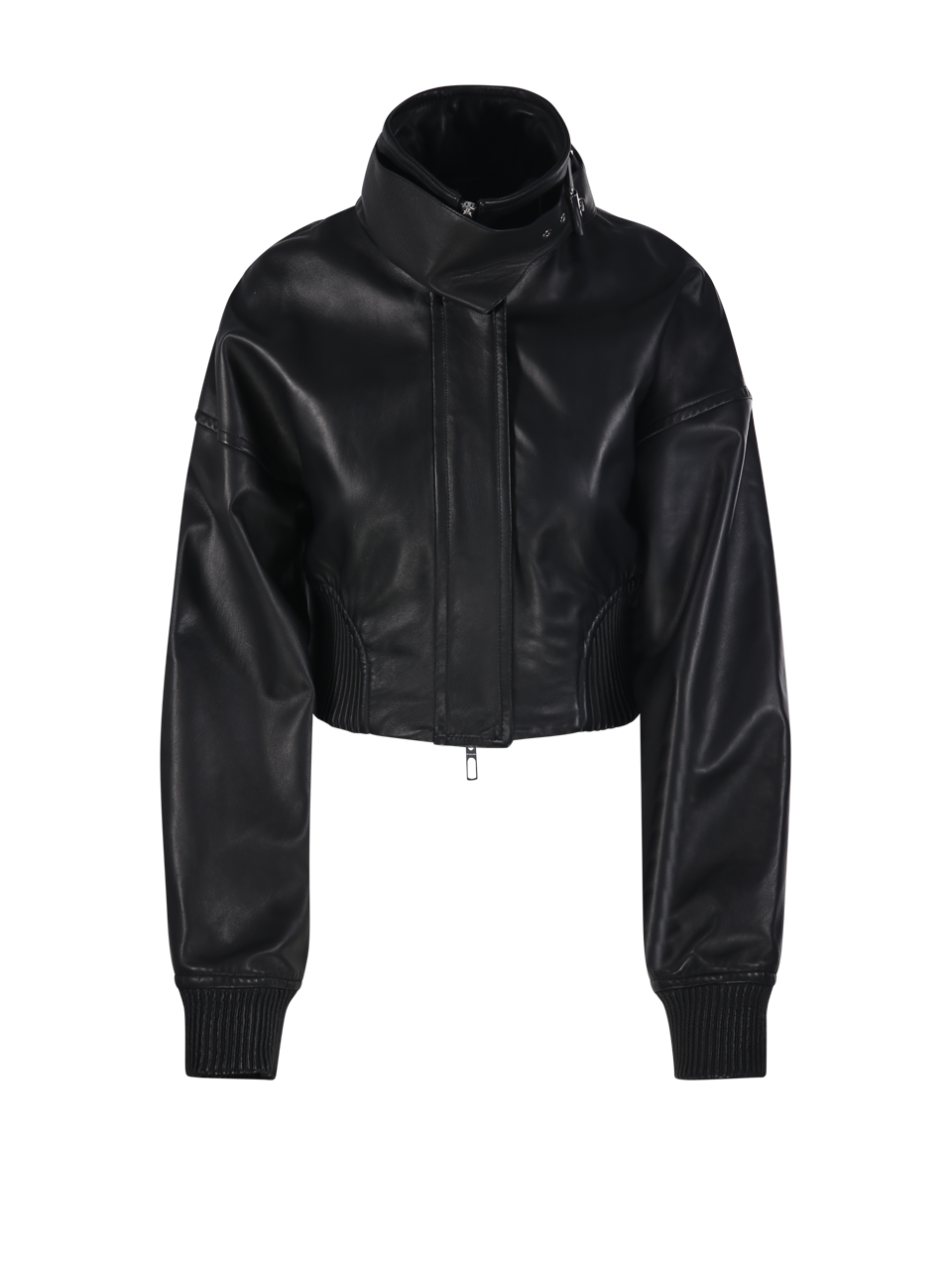 WOMAN MAXMARA SPORTMAX BLACK LAMB SKIN OSSIDO JACKET