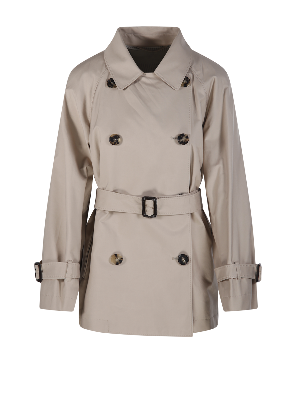 WOMAN MAXMARA THE CUBE NUDE COTTON CALLE SHORT TRENCH