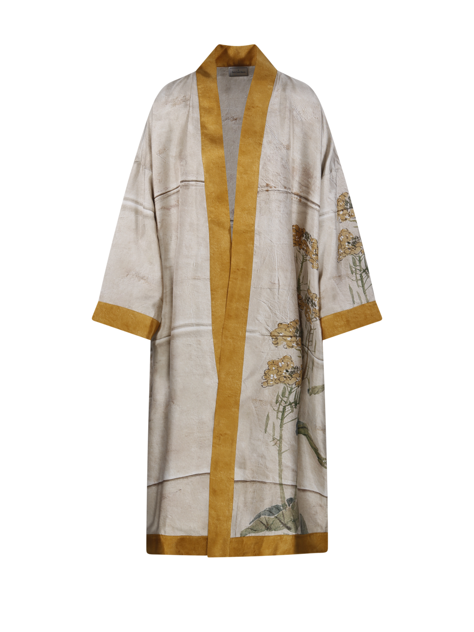 DONNA PIERRE LOUISE MASCIA KIMONO ALOE IN SETA NUDE