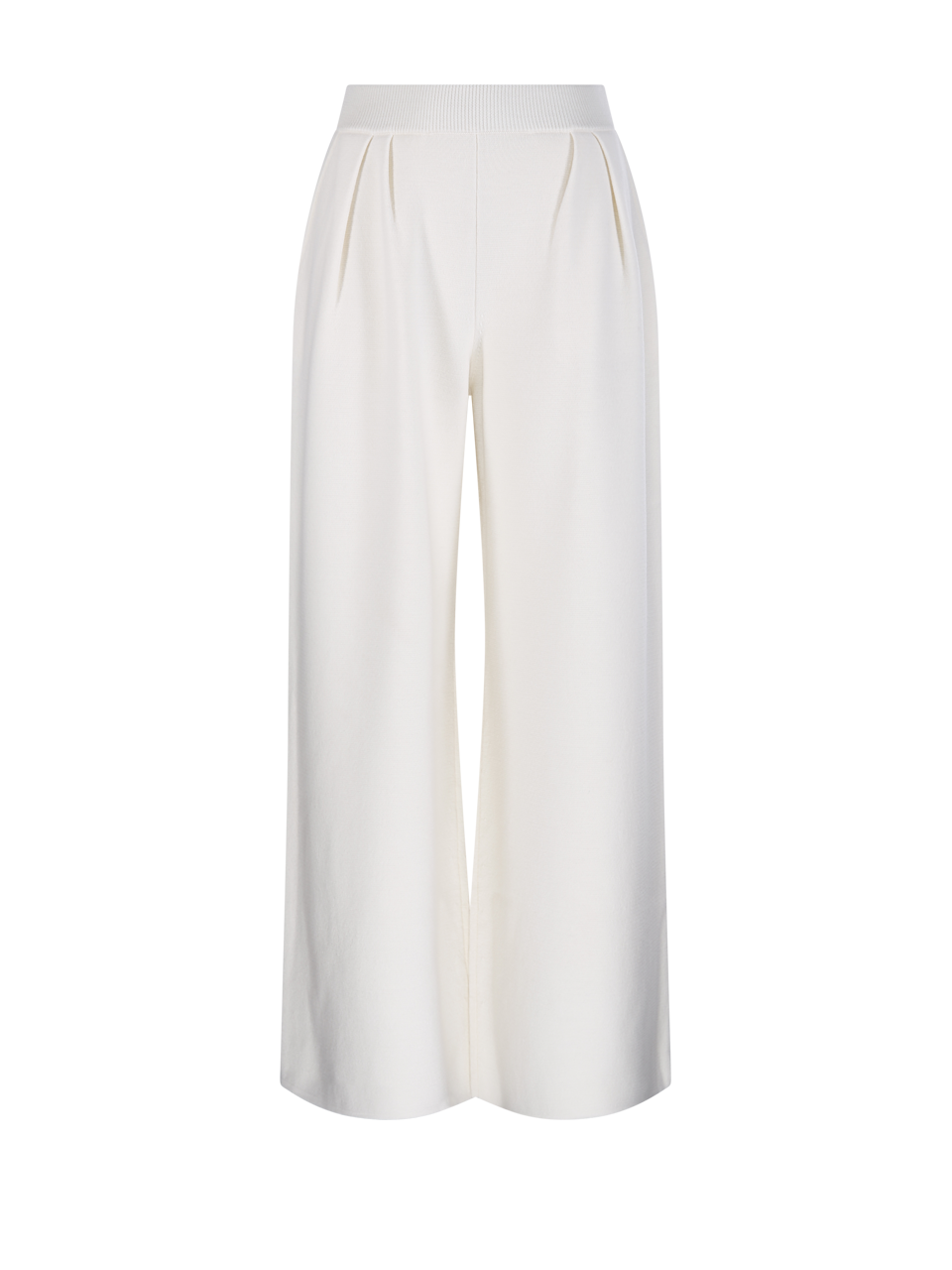 WOMAN MAXMARA WHITE VIRGIN WOOL BORA KNITTED PANTS