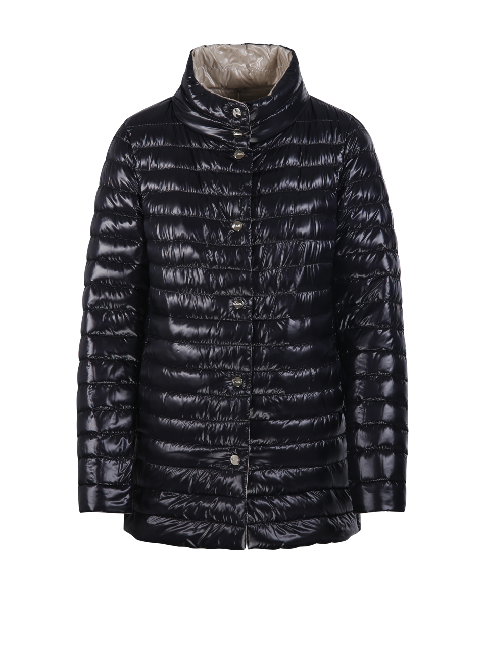WOMAN HERNO BLACK POLYAMIDE DOWN JACKET