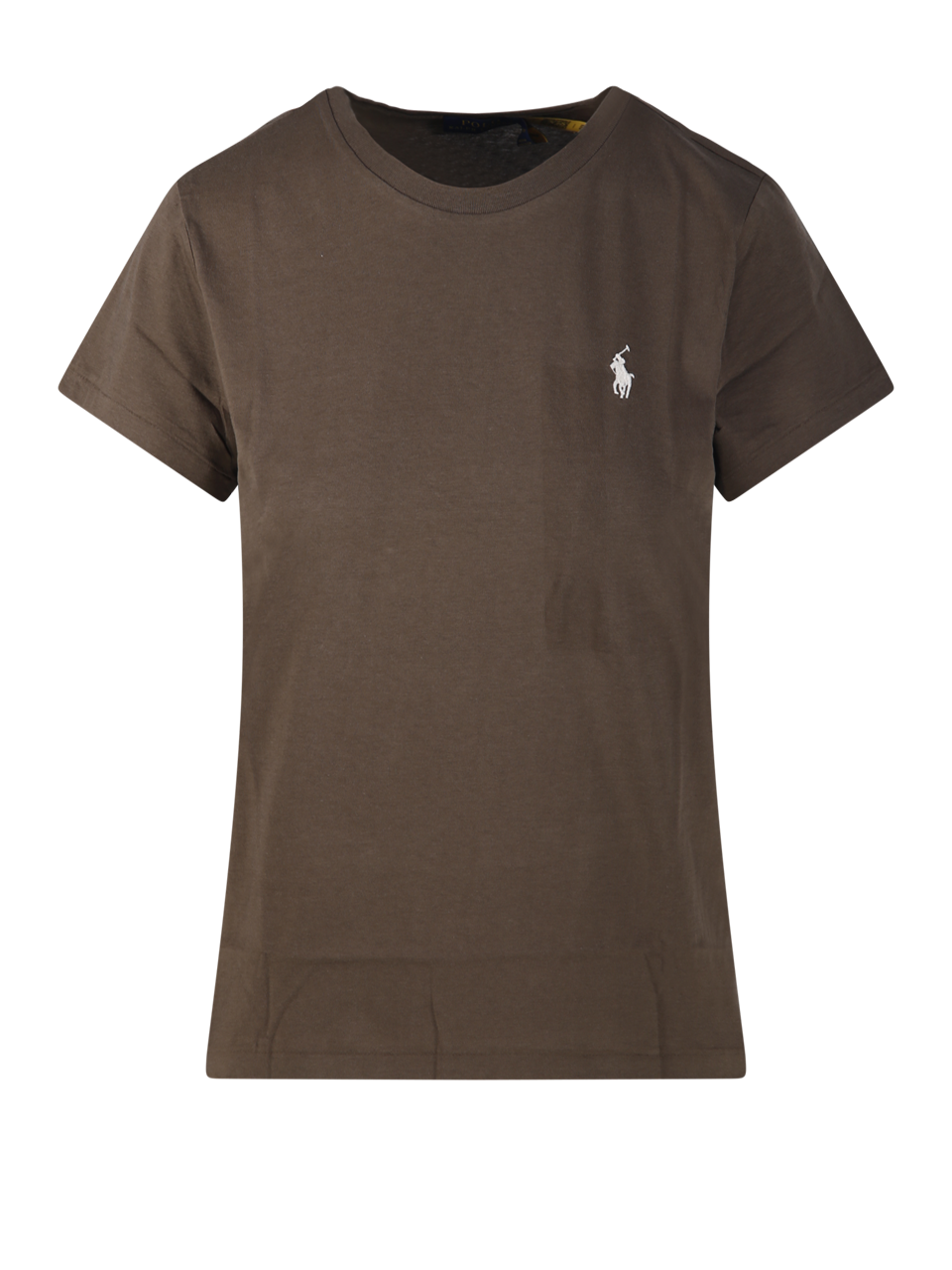 WOMAN RALPH LAUREN BROWN COTTON T-SHIRT