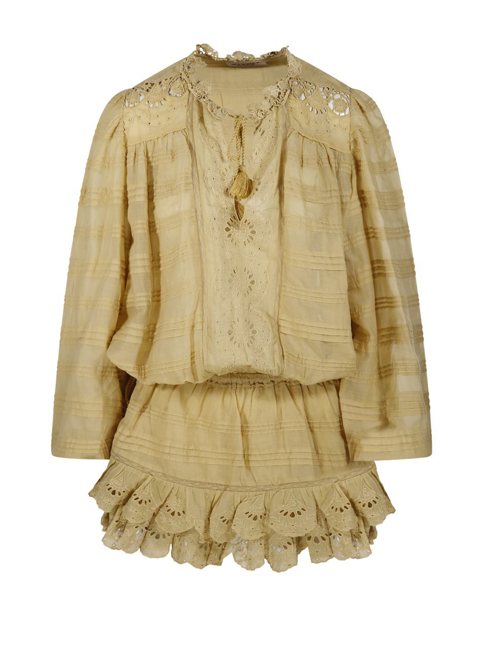 WOMAN MARANT ETOILE YELLOW COTTON PREYA GB DRESS