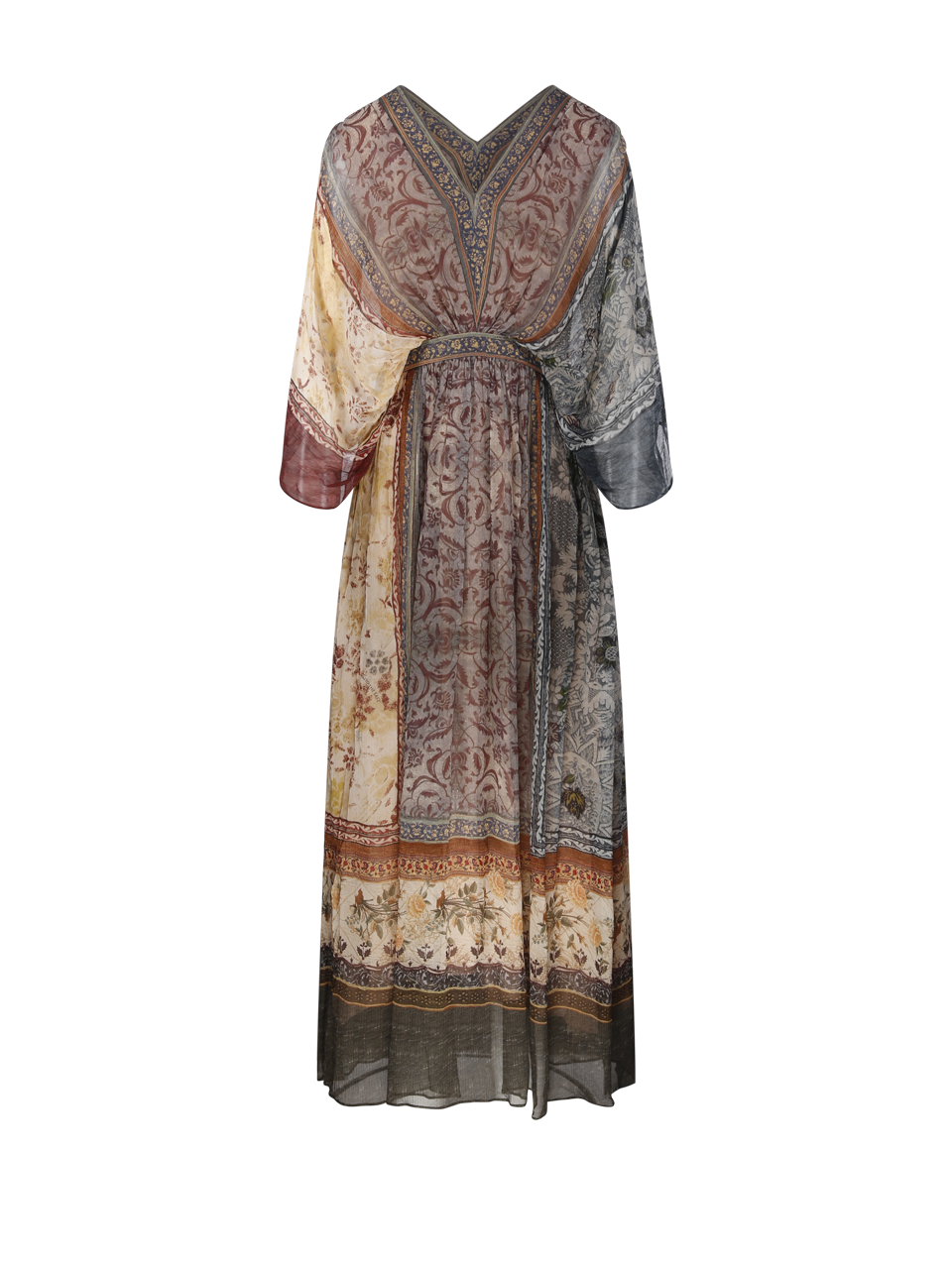 PRINTED V-NECK DRESS