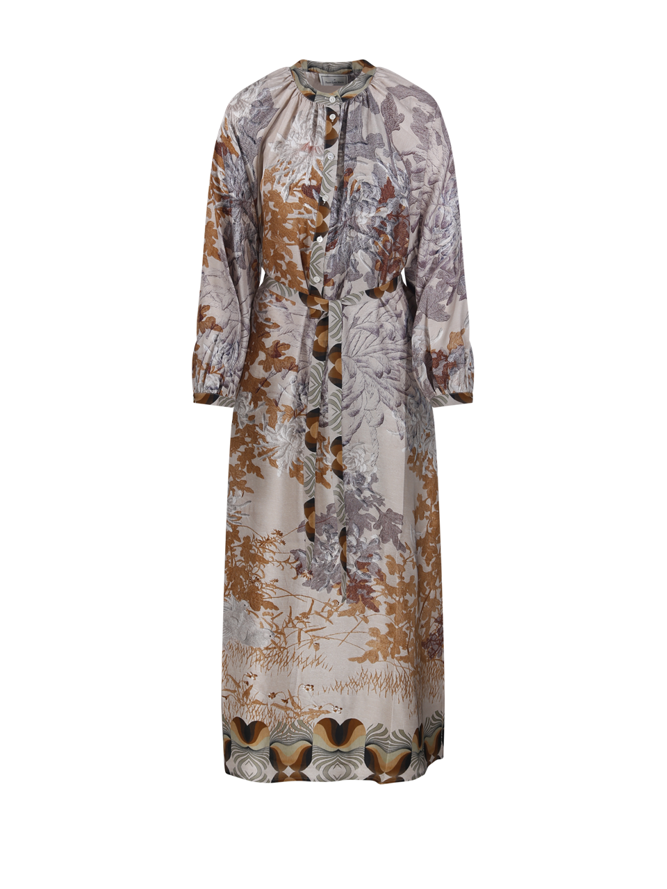 WOMAN PIERRE LOUISE MASCIA NUDE SILK ALOE DRESS
