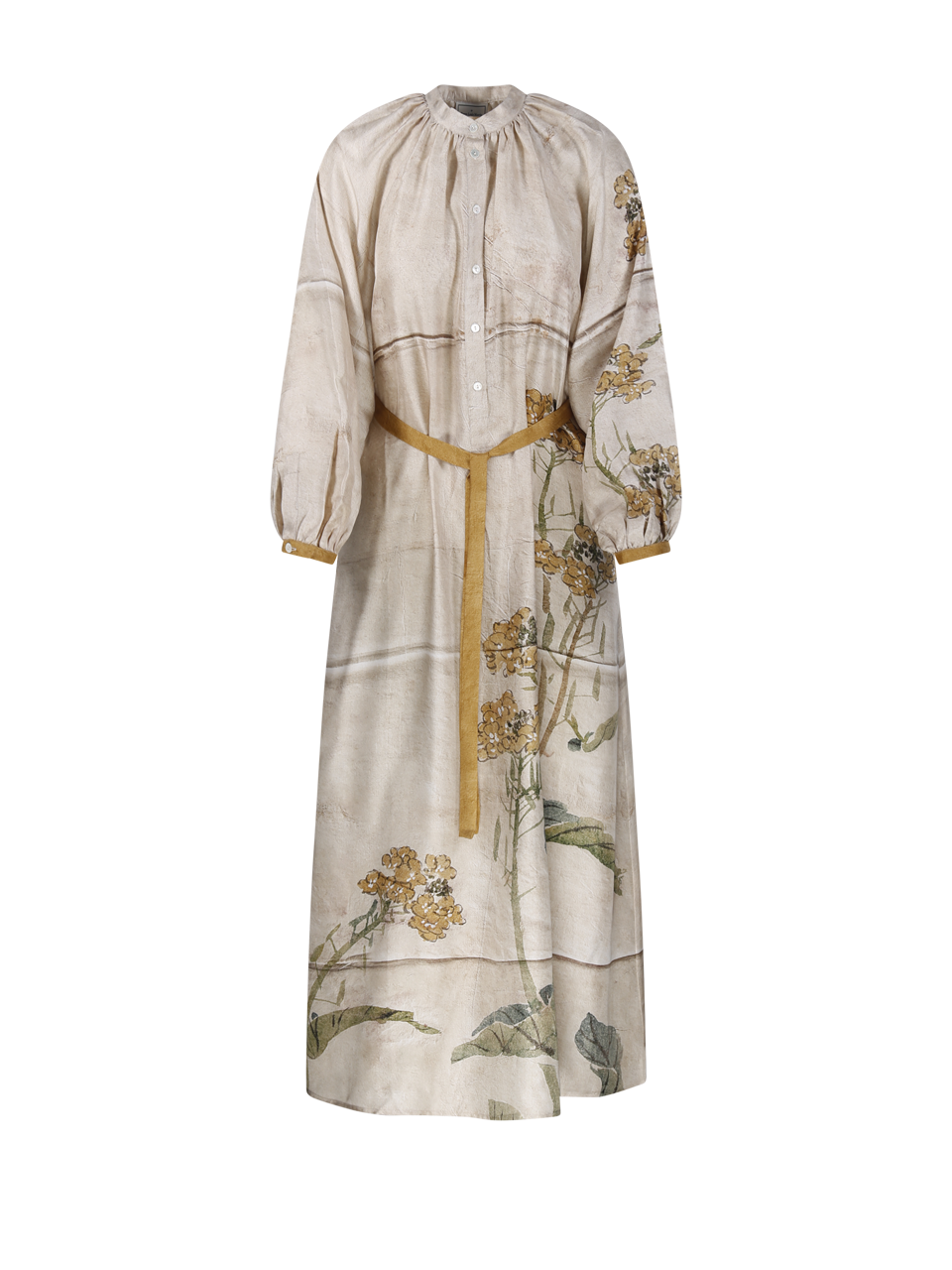 DONNA PIERRE LOUISE MASCIA ABITO ALOE IN SETA NUDE