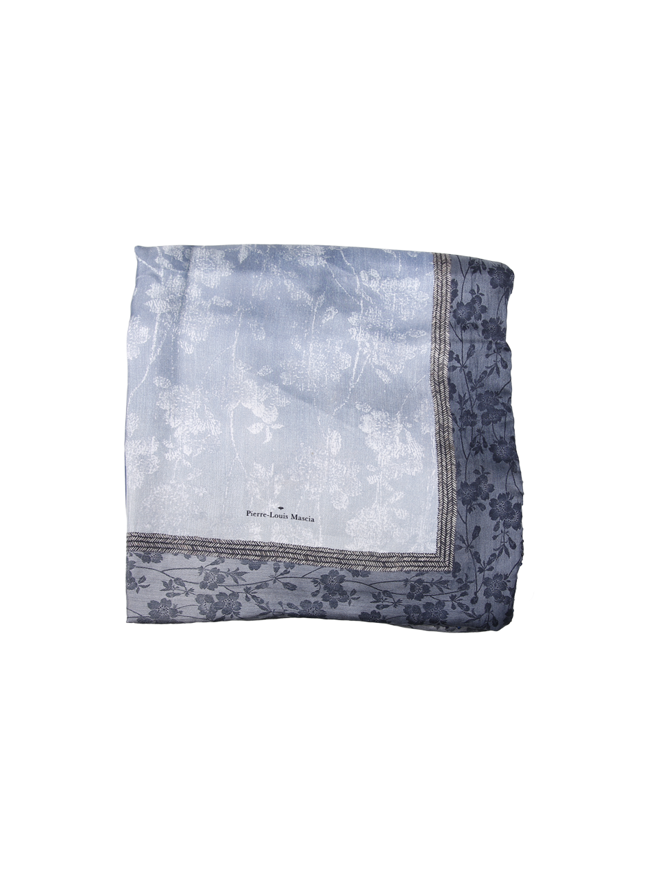 WOMAN PIERRE LOUISE MASCIA BLUE SILK SCARF ALOEUW 