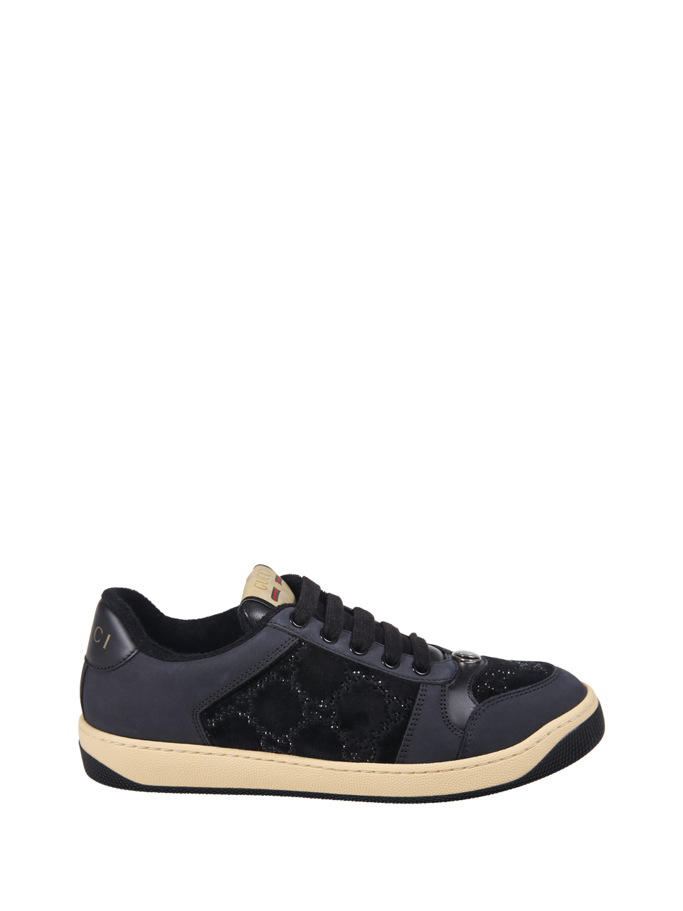 DONNA GUCCI SNEAKER SCREENER IN PELLE DI VITELLO NERA