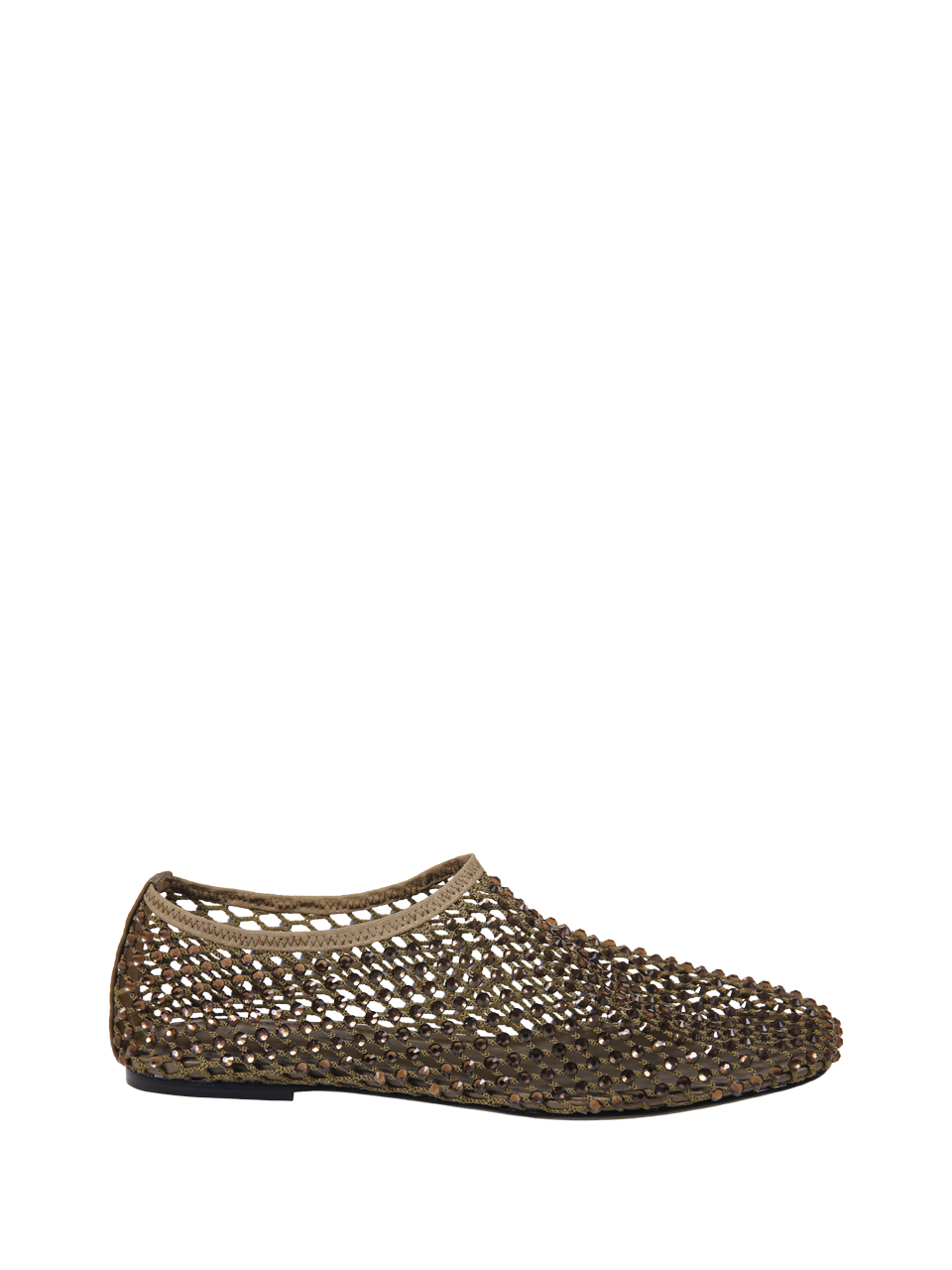 WOMAN STRATEGIA MILITARY GREEN LEATHER BALLERINA