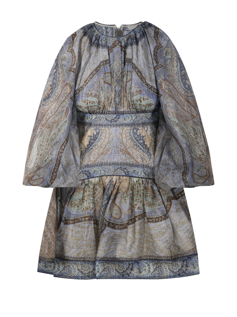 WOMAN ZIMMERMANN BLUE COTTON WANDERLUST MINI DRESS