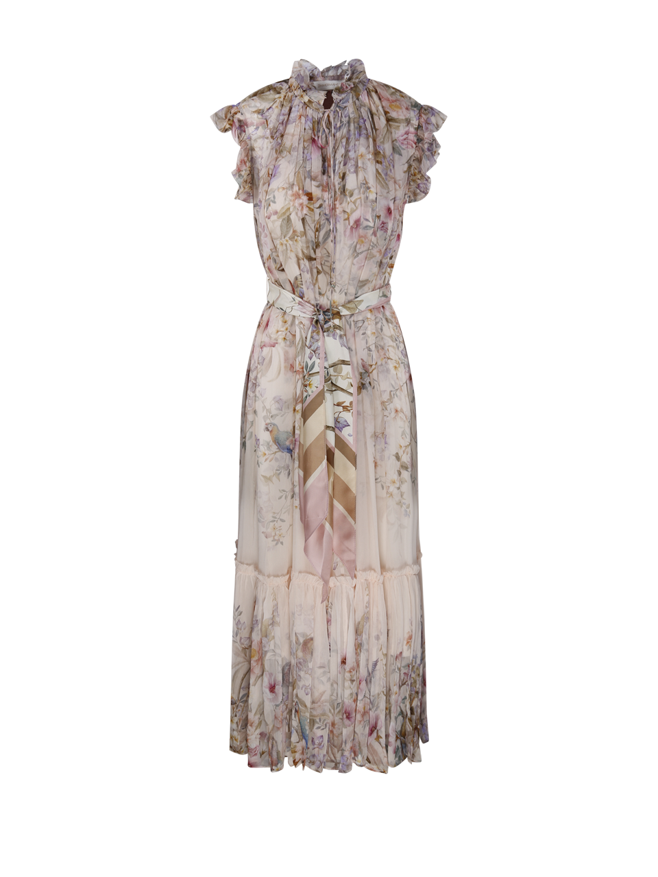 WOMAN ZIMMERMANN PINK VISCOSE REBELLION FLUTTER DRESS
