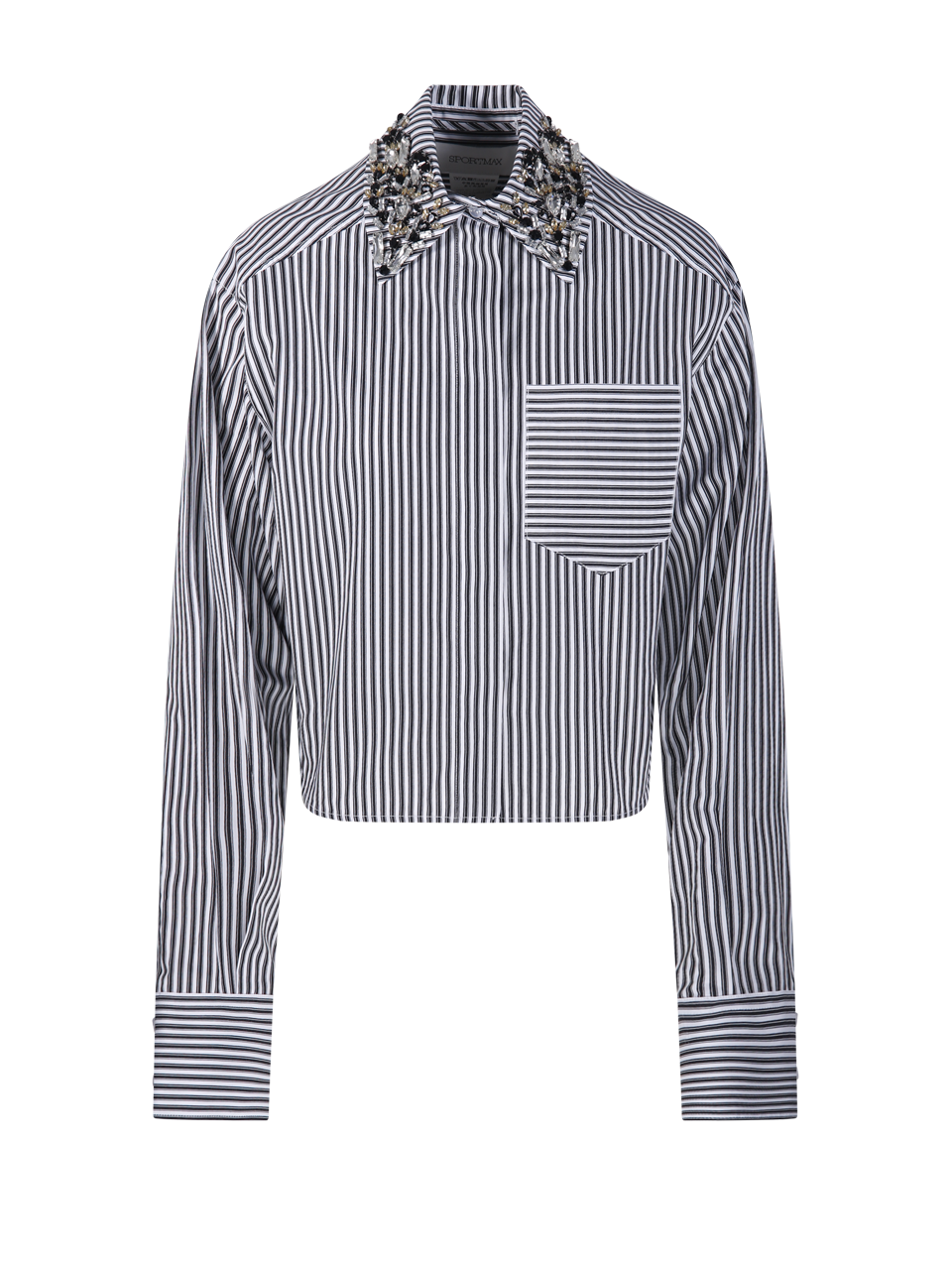 WOMAN MAXMARA SPORTMAX BLACK COTTON QUAGGA SHIRT