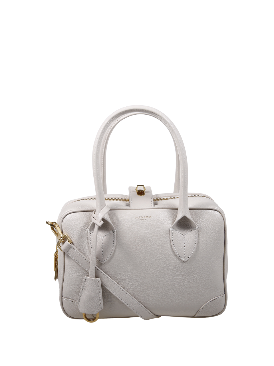 WOMAN GOLDEN GOOSE WHITE LEATHER VITA BAG