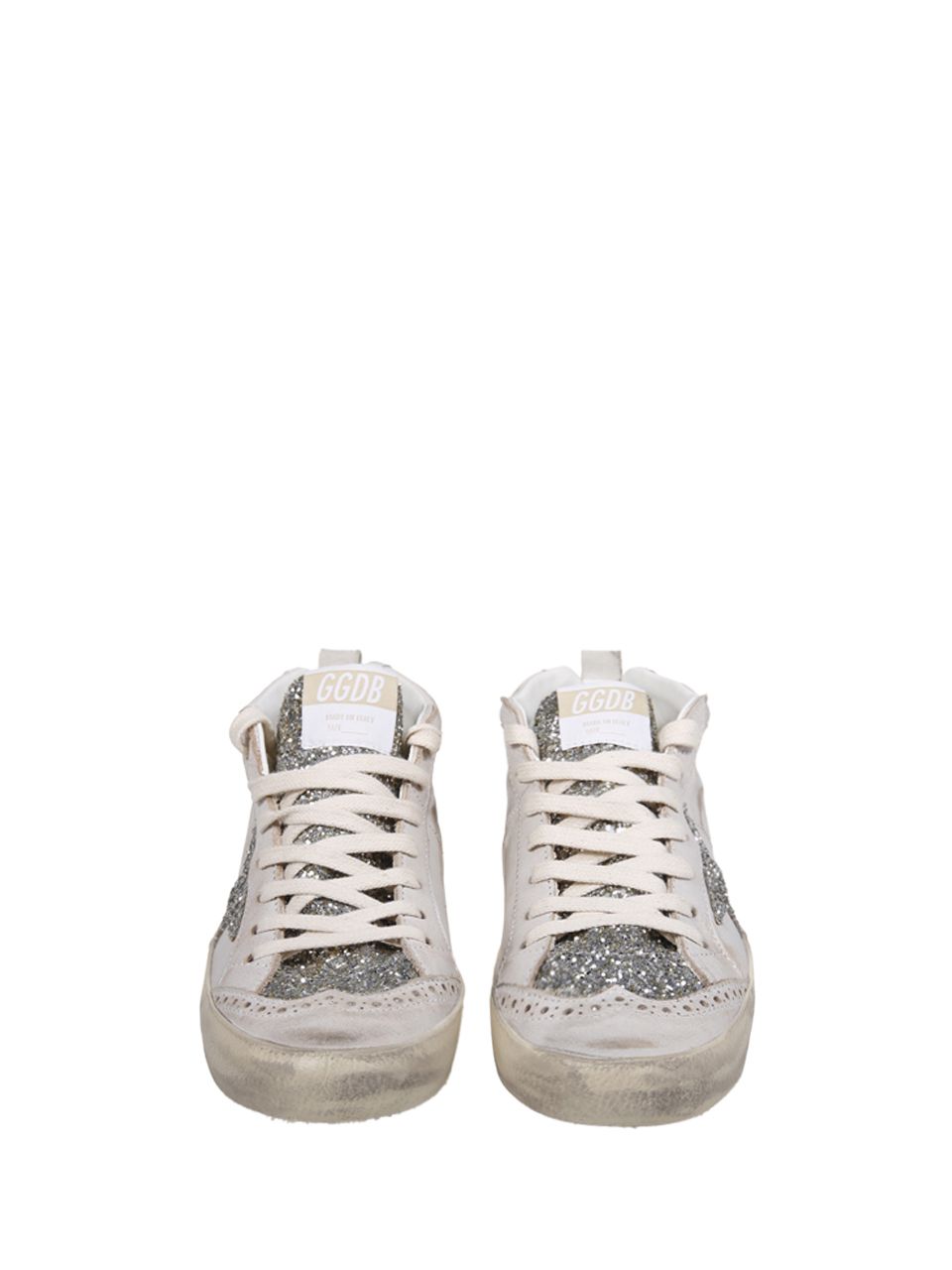 DONNA GOLDEN GOOSE SNEAKERS MID STAR IN PELLE BIANCA