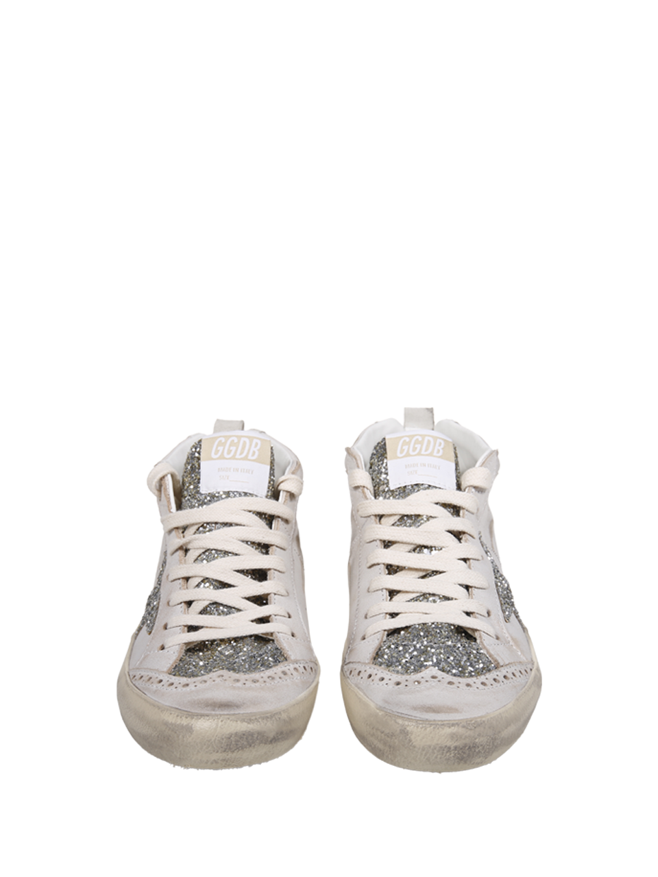 DONNA GOLDEN GOOSE SNEAKERS MID STAR IN PELLE BIANCA