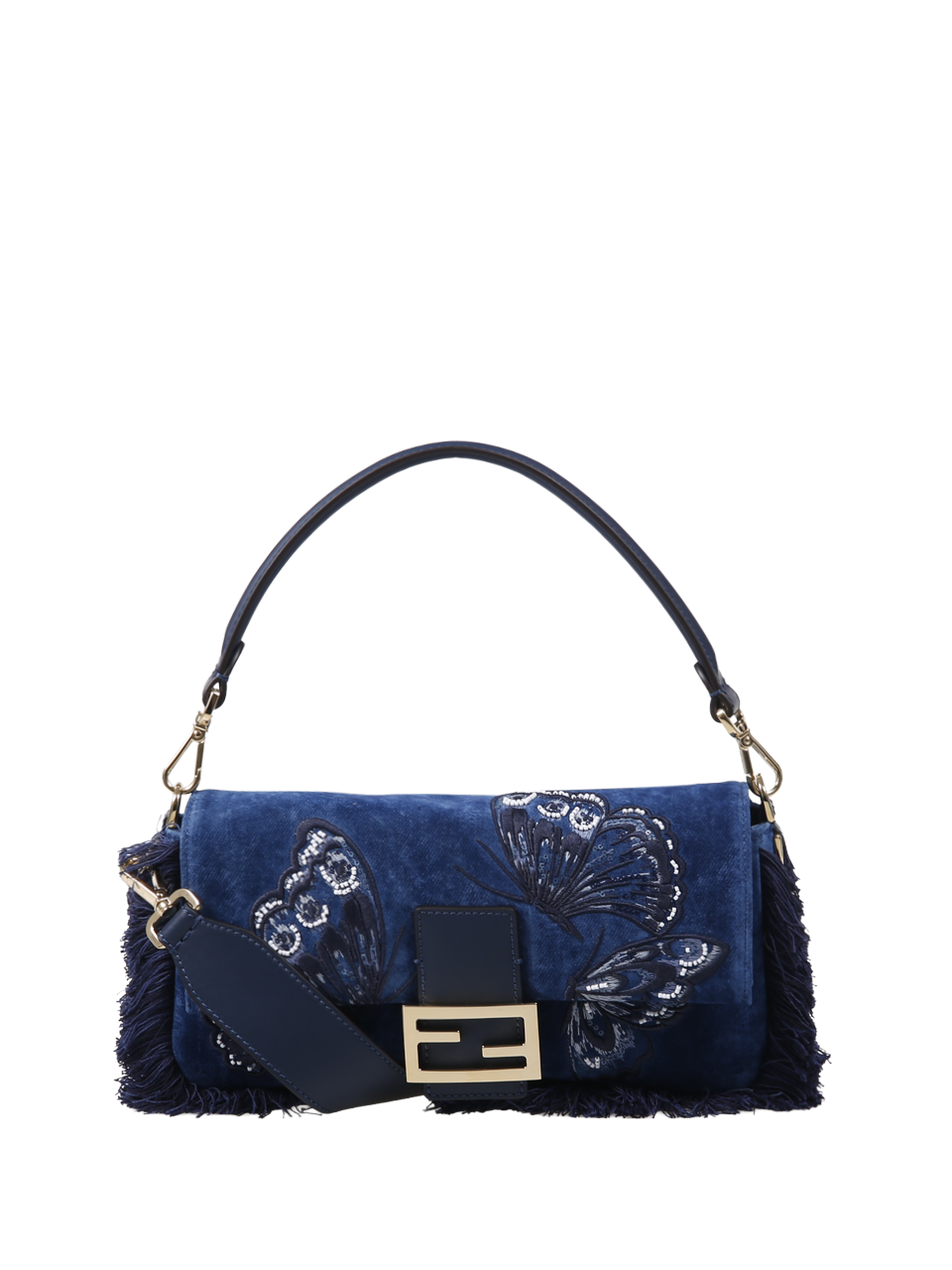 WOMAN FENDI BLUE CALF LEATHER BAGUETTE